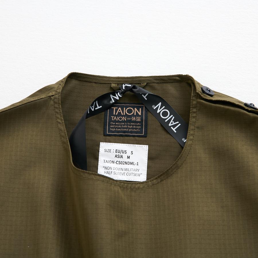 TAION タイオン Tシャツ ノンダウン ミリタリー ハーフ スリーブ カットソー メンズ 半袖 NON DOWN MILITARY HALF SLEEVE CUT SEW TAION-CS02NDML-1｜sneak｜15