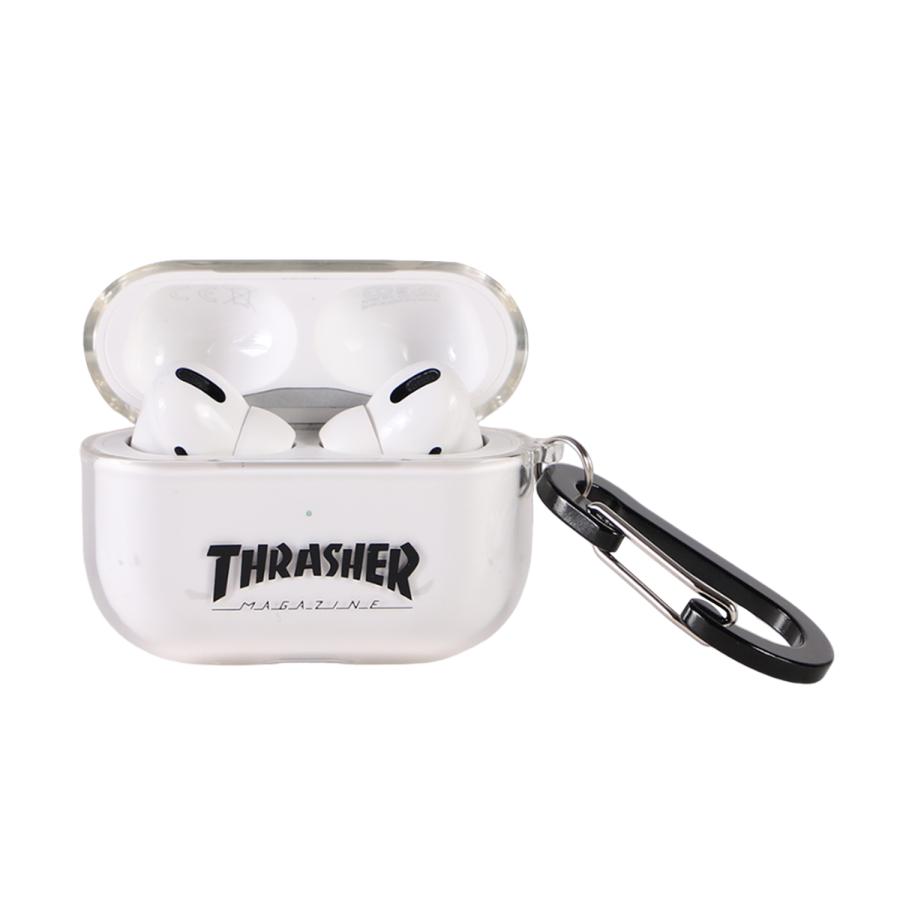 スラッシャー THRASHER AirPods Proケース カバー エアーポッズ プロ ポーチ メンズ レディース Logo ブラック ブルー イエロー ピンク 黒｜sneak｜07