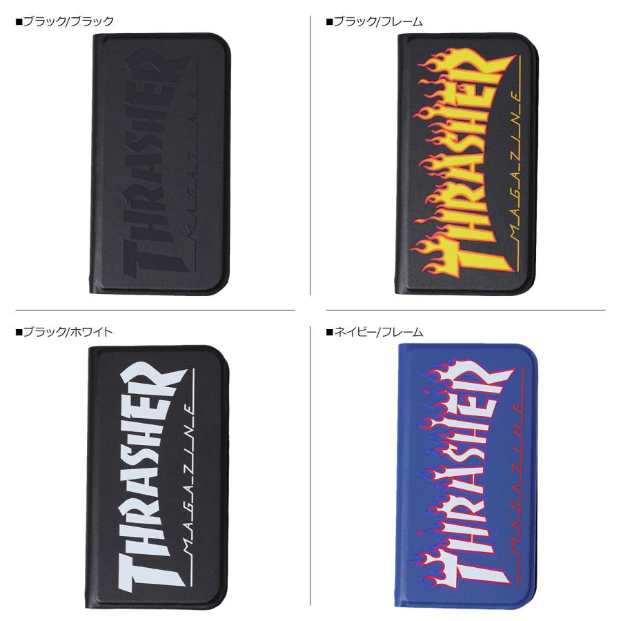 スラッシャー THRASHER iphone12 mini スマホケース メンズ レディース 手帳型 携帯 アイフォン ブラック ネイビー 黒 ネコポス可｜sneak｜06