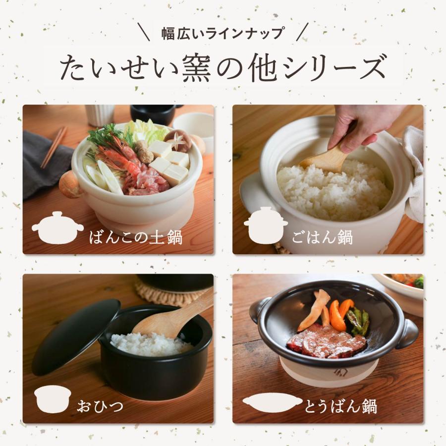 たいせい窯 ご飯鍋 土鍋 炊飯鍋 一人用 ご飯 ごはん鍋 1合 ブラック