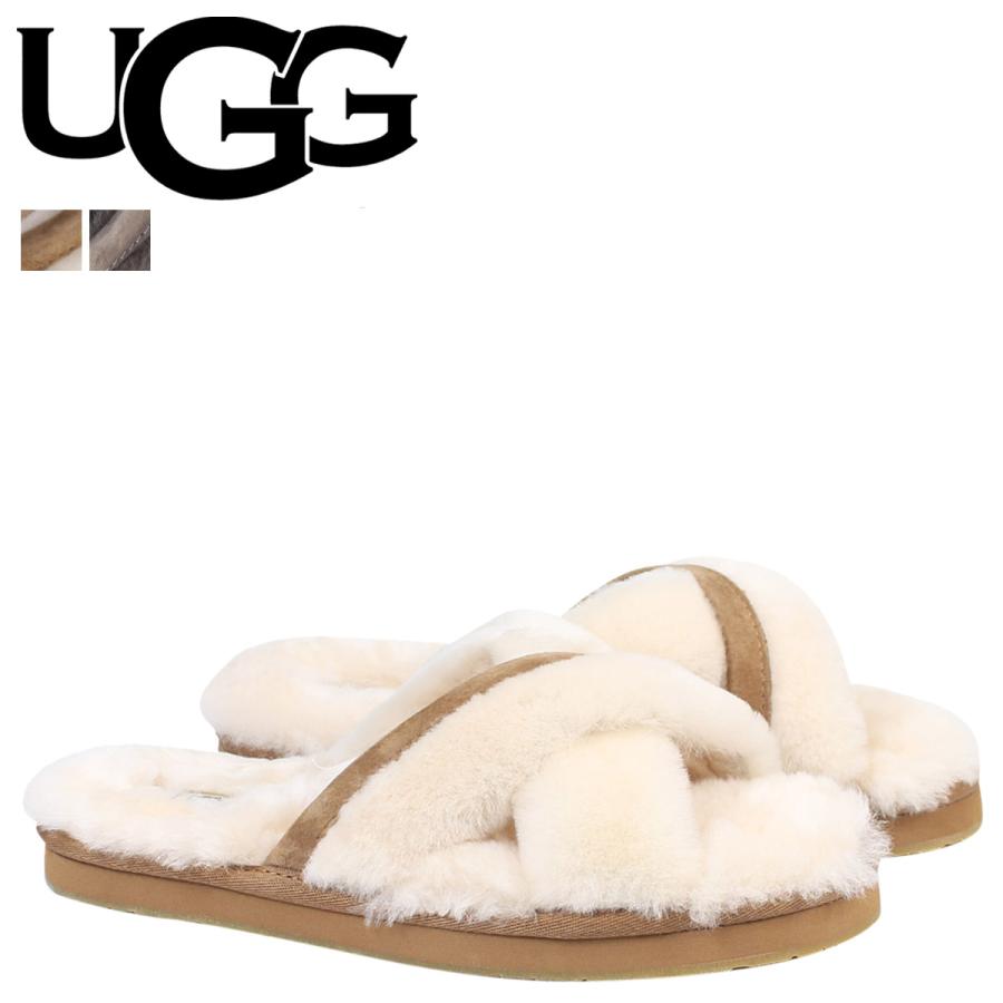 Ugg アグ サンダル レディース ファー ムートン アベラ Womens Abela オフホワイト ブラウン Ugg スニークオンラインショップ 通販 Yahoo ショッピング