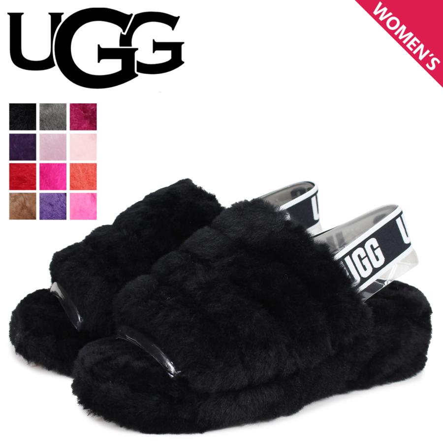 UGG アグ サンダル ムートン フラッフ イヤー スライド UGG アグ サンダル ムートン フラッフ イヤー スライド