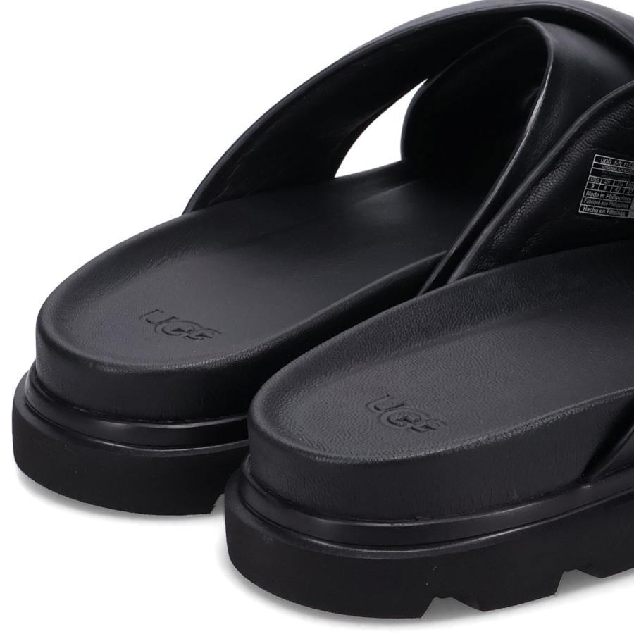 UGG ブラック スライドサンダル UGG アグ スライドサンダル メンズ CAPITOLA CROSS SLIDE