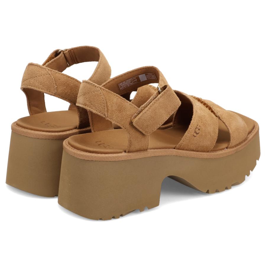 新品 UGG アグ 厚底サンダル ブラウン系 ストラップ付き レディース /37 新品 UGG アグ 厚底サンダル ブラウン系 ストラップ付き