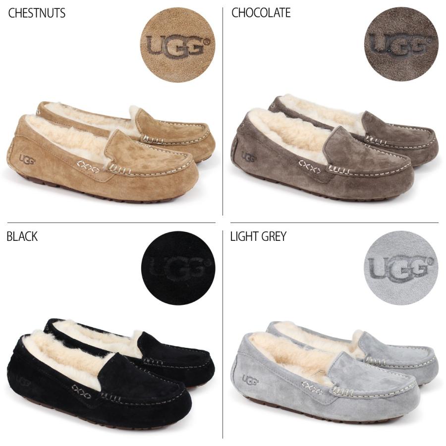 Ugg アグ モカシン アンスレー レディース スリッポン ムートン