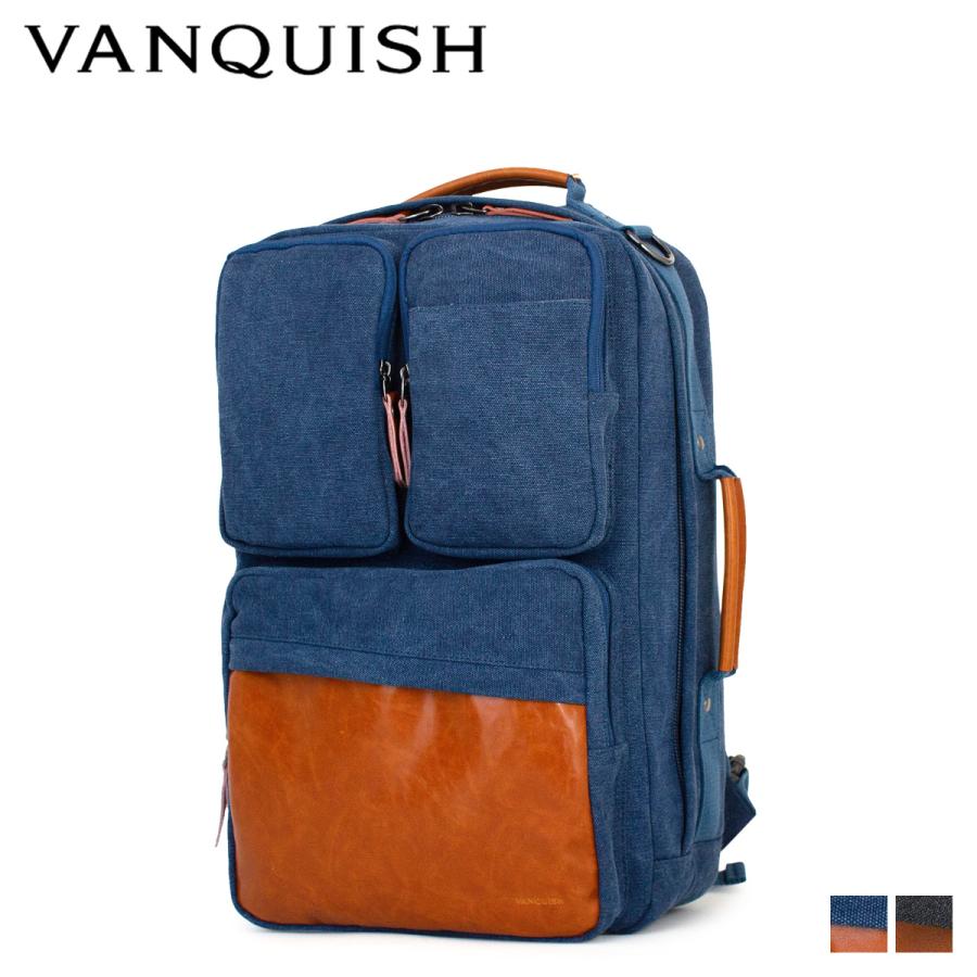 ヴァンキッシュ VANQUISH リュック ショルダーバッグ ビジネスバッグ ブリーフケース メンズ 3WAY BRIEFCASE グレー ネイビー VQM-41620 | VANQUISH
