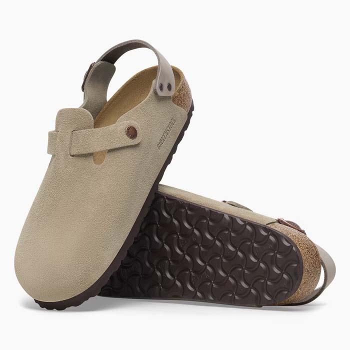 毎日発送 ビルケンシュトック トキオ 2 メンズ レディース 普通幅 トープ ベージュ スエード BIRKENSTOCK TOKIO II SUEDE TAUPE 1028287の画像