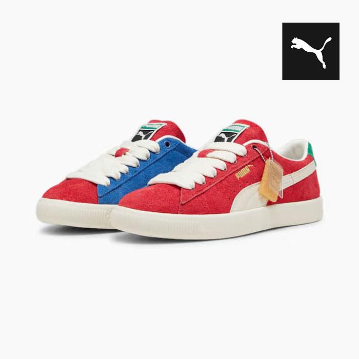 未使用品 PUMA SUEDE VTG ORIGINS スエードレザー スニーカー 【サイズ：UK8(27cm)】 ブルー/レッド/グリーン 393116-01 プーマ メンズ 5L/H06701/ SUEDE プーマ スウェード ヴィンテージ オリジナル PUMA VTG OG 393116