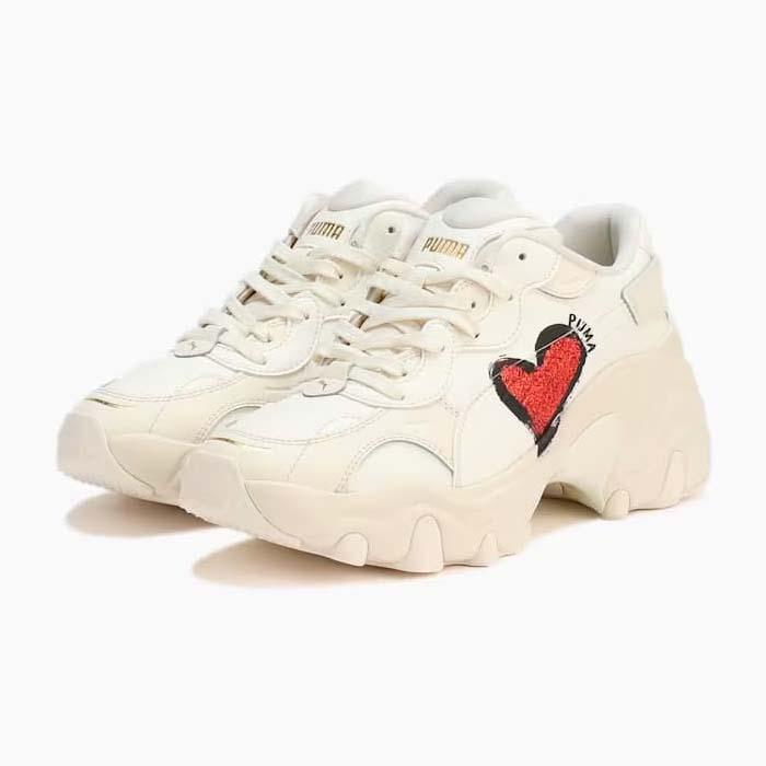 美品　プーマ　パルサー　ハート　スニーカー　厚底　24cm PUMA プーマ 厚底スニーカー レディース パルサー ウェッジ