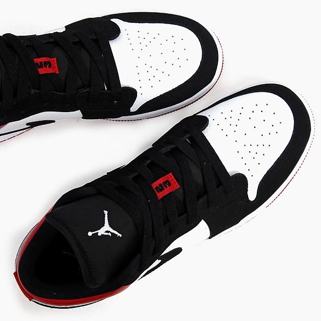 Nike Air Jordan 1 Low Gs Black Toe ナイキ エアジョーダン 1 ローカット 116 White Black Gymred レディース スニーカー 白黒赤 つま黒 スニーカー坊主 通販 Yahoo ショッピング