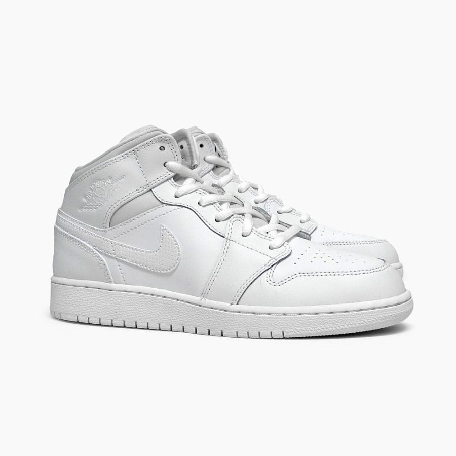 Nike Air Jordan 1 Mid Bg 110 ナイキ エア ジョーダン1 ミッド レディース White Black White ホワイト ハイカット スニーカー スニーカー坊主 通販 Yahoo ショッピング