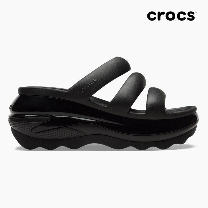 【美品】クロックス メガクラッシュ 厚底 サンダル ブラック 黒 crocs crocs（クロックス） 毎日発送 レディース 厚底 サンダル メガ