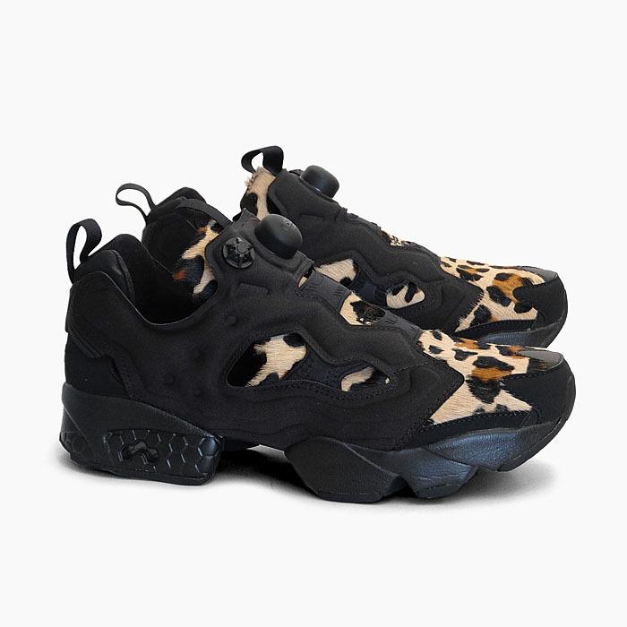 全国宅配無料 美品▲Reebok//インスタポンプフューリーアニマル▲23.5cm▲レオパード - スニーカー