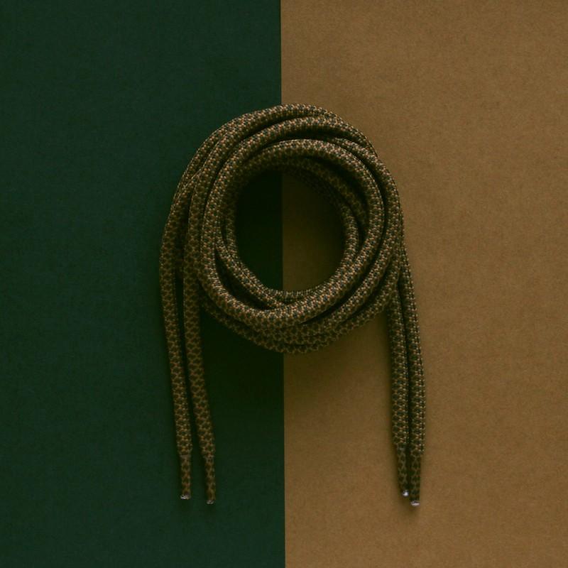 毎日発送 GETABACO ROPE LACES CAMO[ゲタバコ ロープレース 5mm/120cm カモカーキ緑][シューレース/靴紐/日本製/丸紐/スニーカー]｜sneaker-bouz｜02