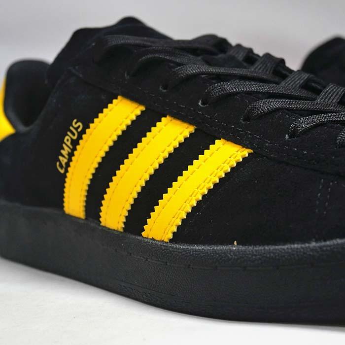 adidas 黒/黄色 スエードシューズ　26.5センチ　箱あり 未使用に近い adidas 黒/黄色 スエードシューズ 26.5センチ 箱あり 未使用に