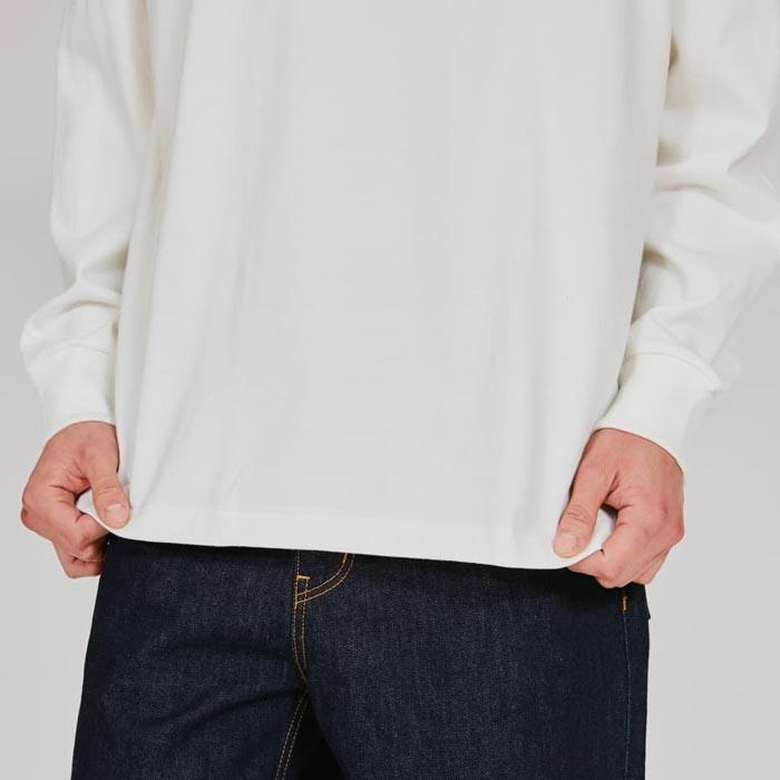Hanes（ヘインズ） 開封後返品交換不可 シロ 長袖Tシャツ HANES SHIRO