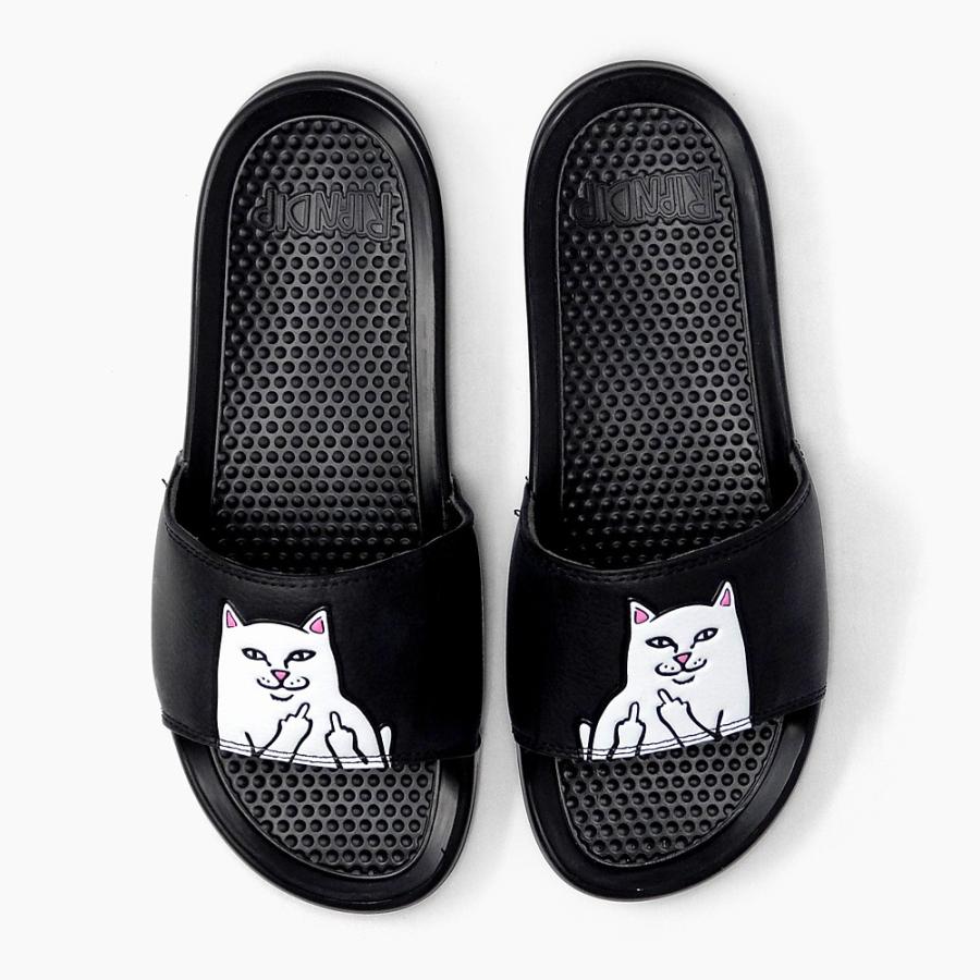 Ripndip リップンディップ シャワーサンダル Lord Nermal Slides Black Rnd1531 ユニセックス メンズ レディース ストリート ブランド ブラック 猫 ベナッシ Supersport Tn