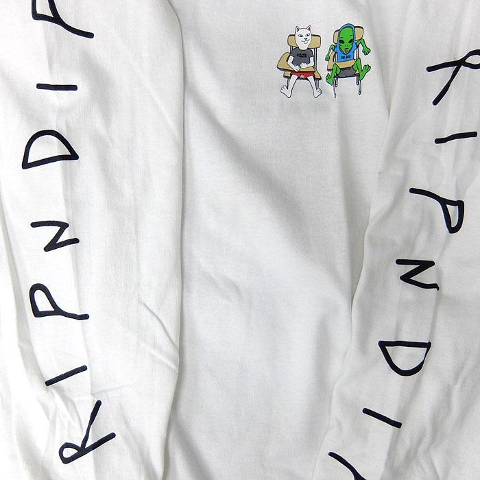 RIPNDIP（リップンディップ） Tシャツ 長袖 ロンT 黒 白 BUTZ UP 