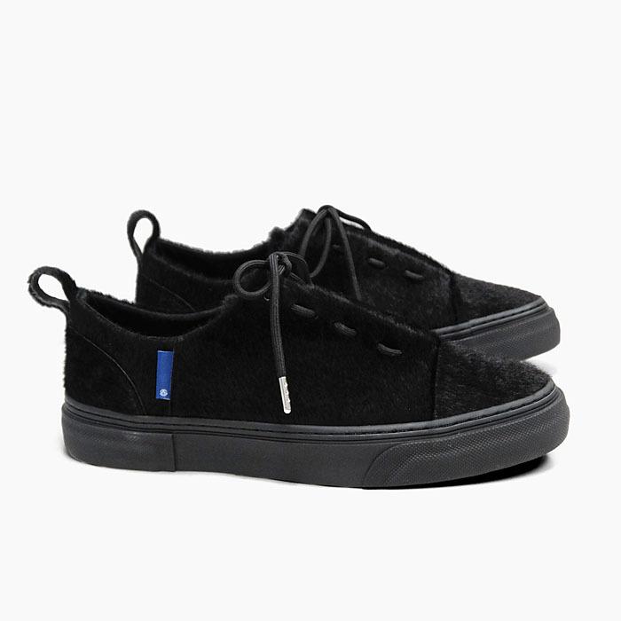 Slack Enwrap Fur Black Black Sl スラック ローカット スニーカー メンズ レディース ファー 黒 ブラック 靴 革 毛皮 Sl スニーカー坊主 通販 Yahoo ショッピング
