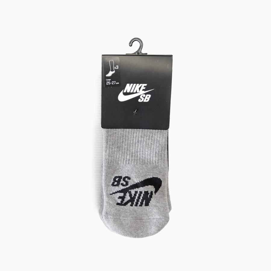 NIKE SB ナイキ エスビー 3P SOCKS [SX4921 BLACK 001 DGREYHEATHER 004 WHITE 100] メンズ レディース ノーショウ ソックス 靴下 SKATEBOARDING 黒 グレー 白｜sneaker-bouz｜03