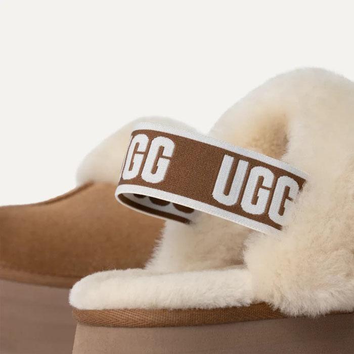UGG（アグ） 毎日発送 レディース ファンケット ファー サンダル 厚底