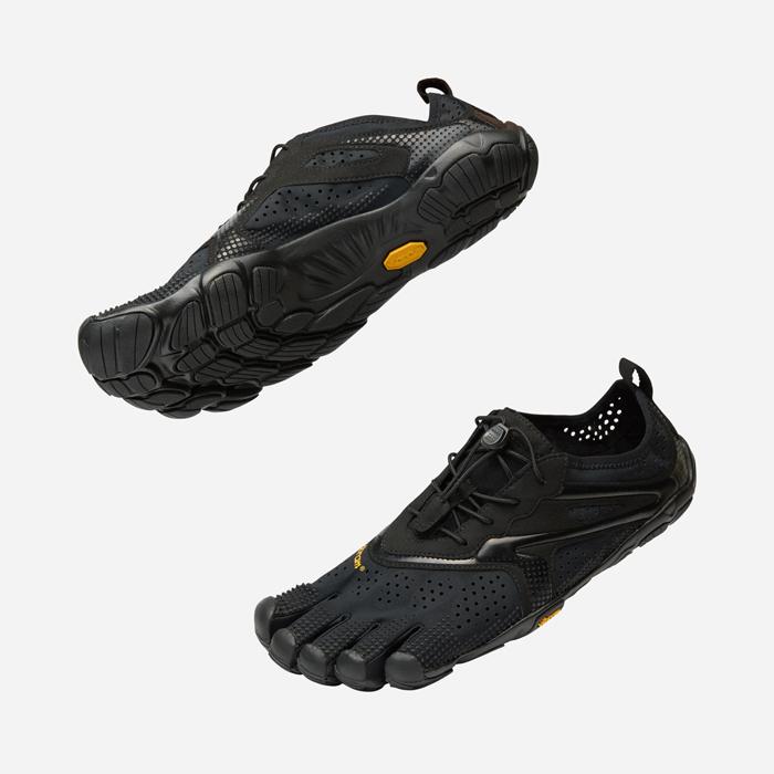 ビブラムファイブフィンガーズ VIBRAM FIVEFINGERS V-RUN 26M7001 メンズ 5本指シューズ ビブラム ベアフット 黒 ランニング シューズの画像