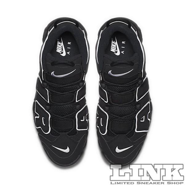 nike uptempo black and white