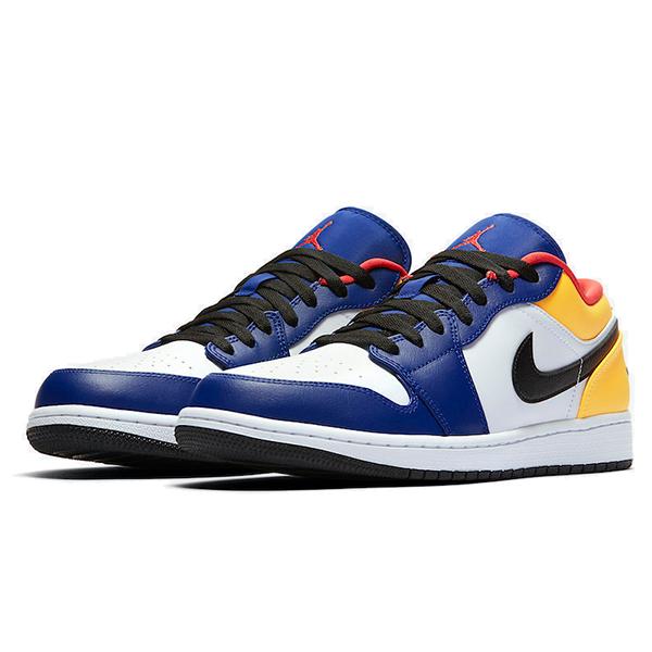 NIKE AIR JORDAN 1 LOW WHITE NAVY YELLOW 