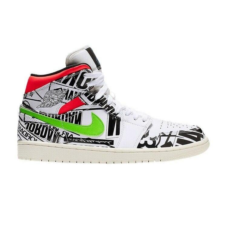 nike air jordan 1 mid all over logos