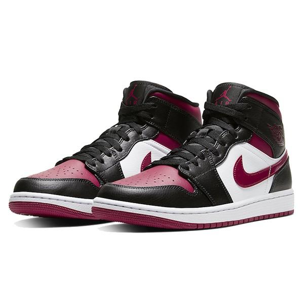jordan 1 mid black red white