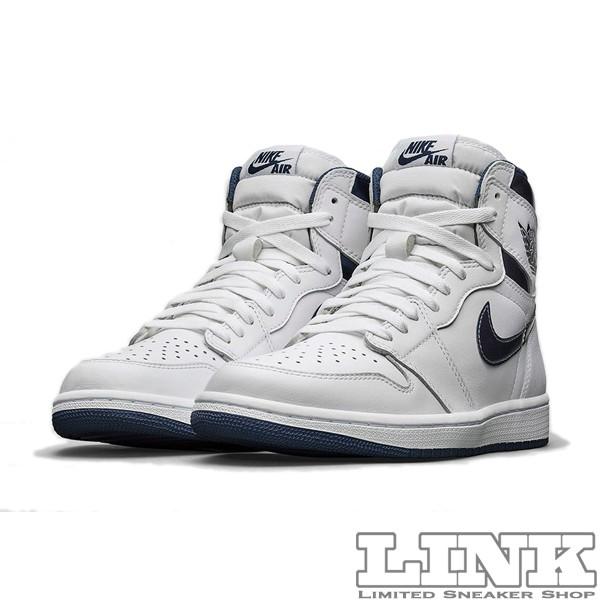 jordan 1 white metallic navy