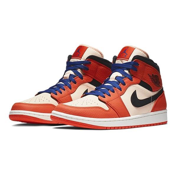 air jordan 1 mid team orange black
