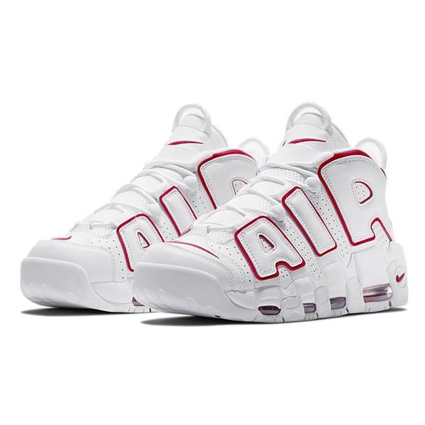 nike air uptempo red white