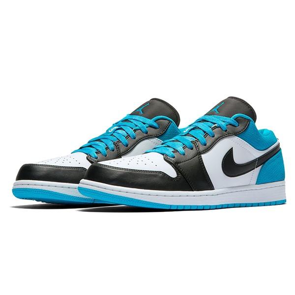 black blue and white jordan 1s