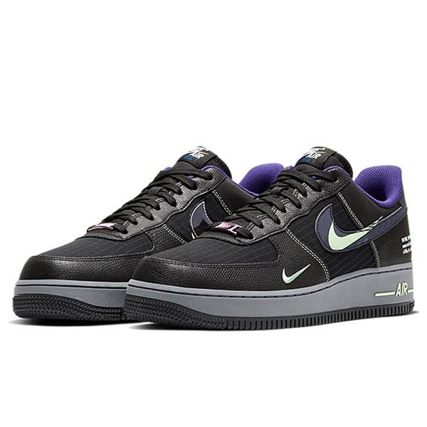 nike air force purple and green