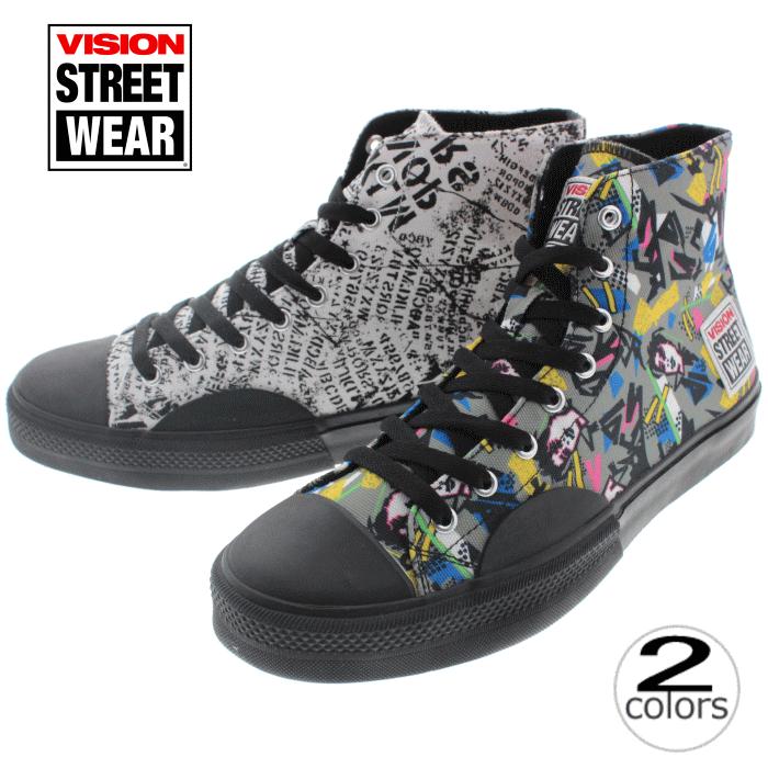ヴィジョン ストリート ウェア Vision Street Wear スニーカー キャンバス ハイ Canvas Hi Vsw 8150 ブラック 010 アルファベット 930 すにーかー倉庫 通販 Paypayモール