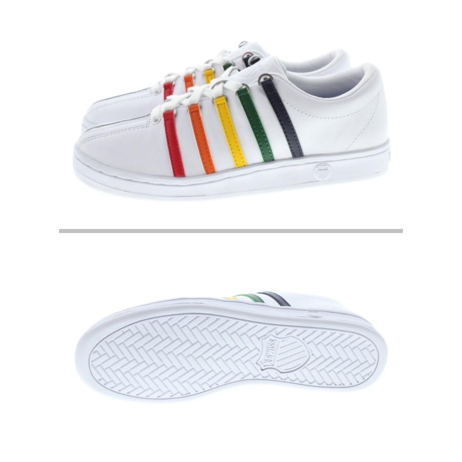 Ｋ－ＳＷＩＳＳメンズスニーカー　classic88 ホワイト✖️レインボー K-SWISS（ケースイス） 交換送料片道無料 K・SWISS スニーカー