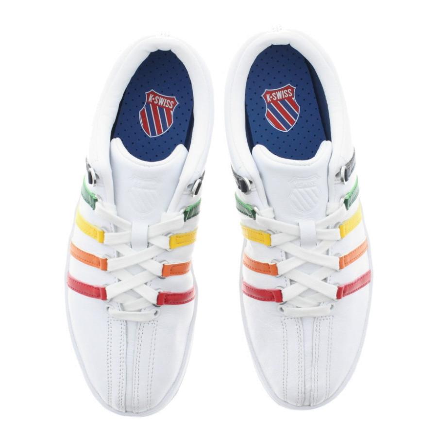 Ｋ－ＳＷＩＳＳメンズスニーカー　classic88 ホワイト✖️レインボー K-SWISS（ケースイス） 交換送料片道無料 K・SWISS スニーカー