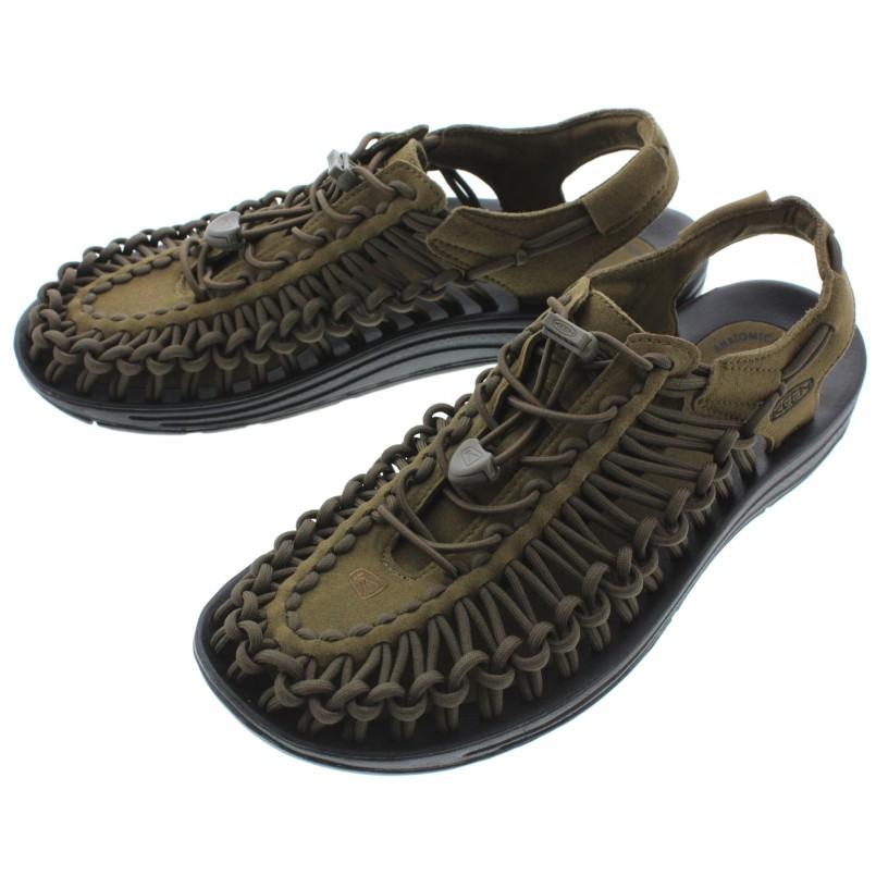 交換送料片道無料 キーン KEEN サンダル スニーカー ユニーク UNEEK ダークオリーブ/ブラック 1023381