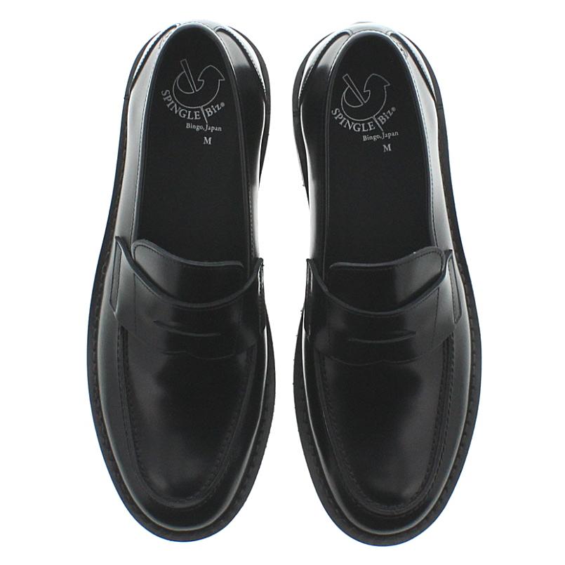 スピングルビズ ローファー Biz-321 革靴 本革 ブラック LL 27.5 スピングルビズ ローファー Biz-321 革靴 本革 ブラック LL 27.5