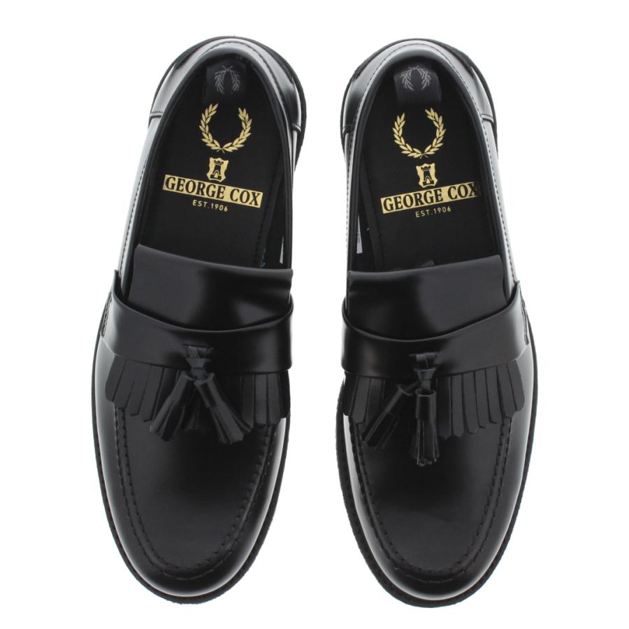 交換送料片道無料 フレッドペリー X ジョージコックス タッセル ローファー TASSEL LOAFER B9278 ブラック(102)｜sneaker-soko｜04