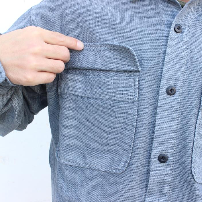 交換送料片道無料 ロックス ROKX メンズ ウェア インディゴ ヘンプ シャツ ロングスリーブ バイ ロックス RXCF224013 インディゴ ROKX（ロックス） 交換送料片道無料 メンズ ウェア インディゴ ヘンプ