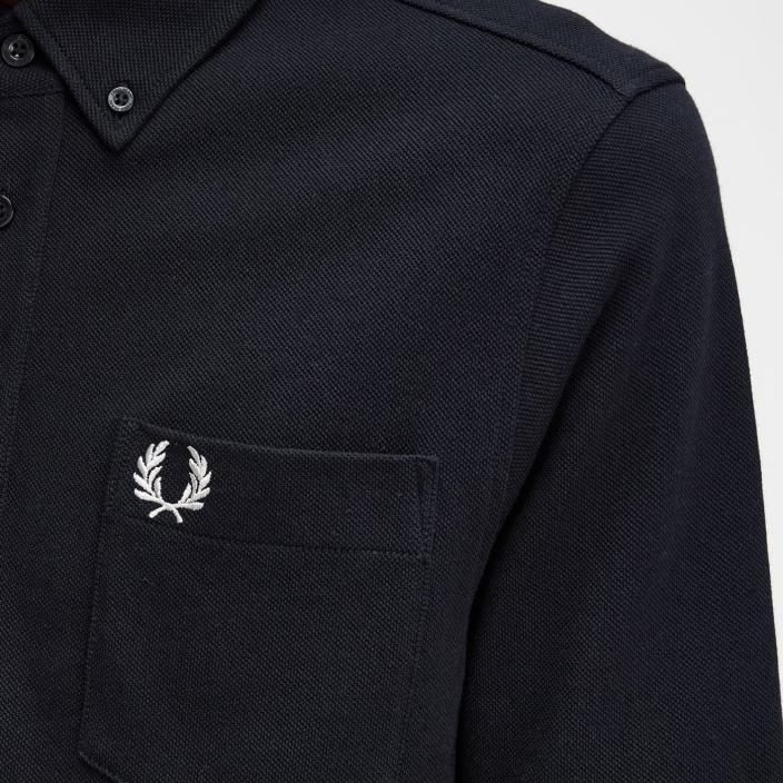 FRED PERRY ブラック ボタンアップジャケット L Zip Through Overshirt(M 236：BLACK): | FRED PERRY JAPAN