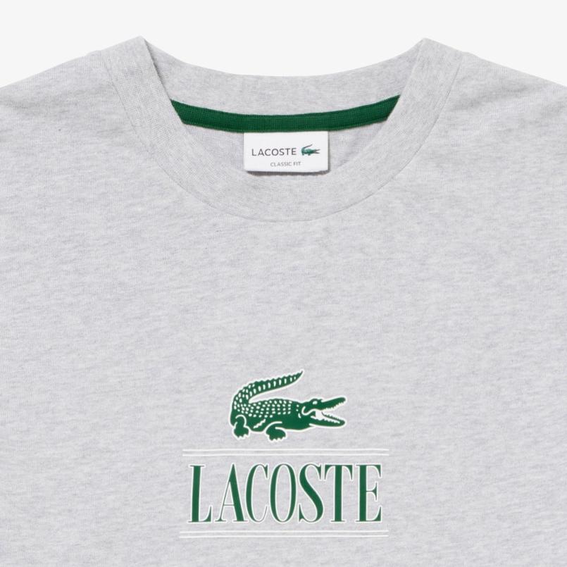 交換送料片道無料 ラコステ LACOSTE ヘビージャージ クラシック プリント Tシャツ TH8630-99 031(ブラック) 166(ネイビー) 70V(ホワイト) CCA(グレー) LACOSTE（ラコステ） 交換送料片道無料 ヘビージャージ クラシック