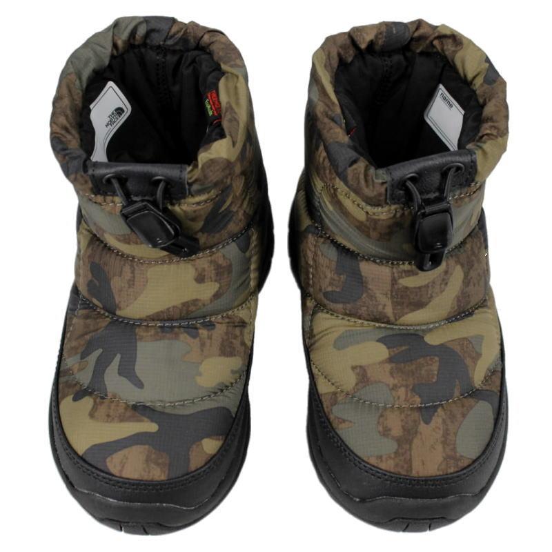 【美品】THE NORTH FACEのキッズ用ヌプシブーティー（カモフラージュ柄） THE NORTH FACE（ザ ノースフェイス） 交換送料片道無料 子供 ノース