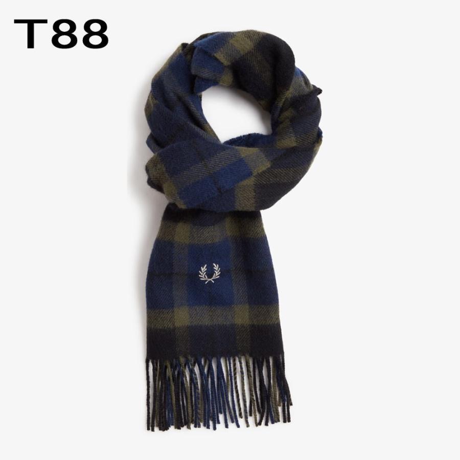 フレッドペリー FRED PERRY マフラー ラムウール タータン スカーフ Lambswool Tartan Scarf C6141 T13 T88｜sneaker-soko｜03