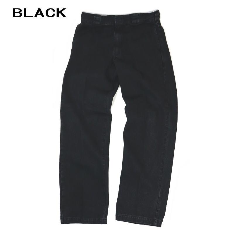 1980's Dickies OEM 先染めブラックデニムパンツ Dickies（ディッキーズ） 交換送料片道無料 Dickies US874型 センター