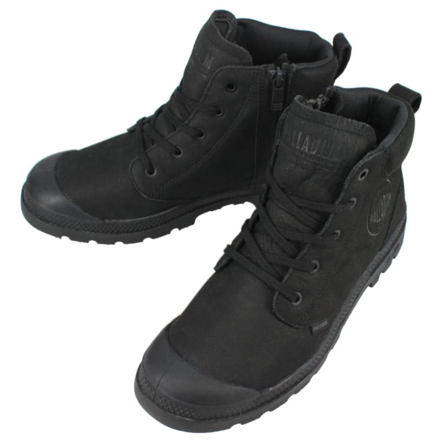 交換送料片道無料 パラディウム PALLADIUM スニーカー パンパ ライト プラス ウォータープルーフ プラス レザー ジップ ブラック 79027-008-M PALLADIUM（パラディウム） 交換送料片道無料 スニーカー パンパ