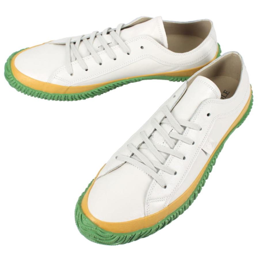 交換返品送料無料 スピングル SPINGLE スニーカー SP-110 アイボリー/グリーン 121 SPINGLE（スピングル） 交換返品送料無料 スニーカー SP-110