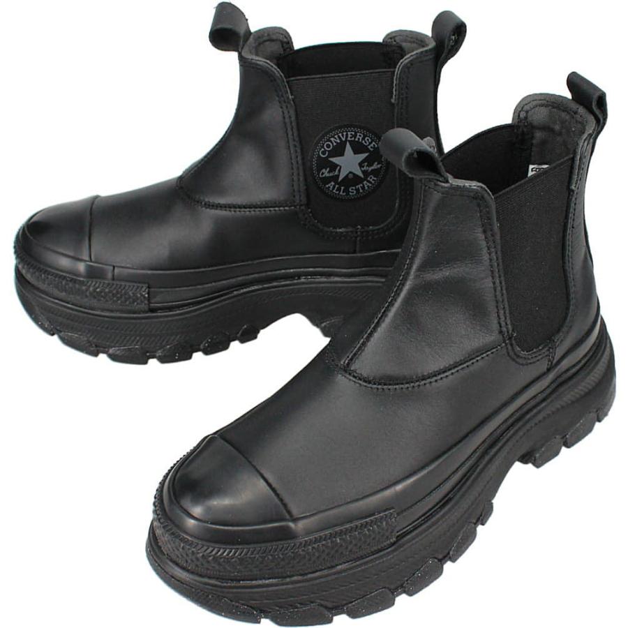 交換送料片道無料 コンバース CONVERSE スニーカー レザーオールスター アール トレックウェーブ サイドゴア HI ブラック 1SD837 CONVERSE（コンバース） 交換送料片道無料 スニーカー レザー